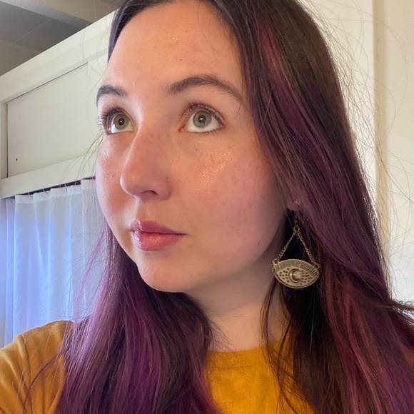 Evil Eye Drop Earrings - Picture 2 of 3